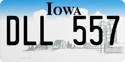 IA license plate DLL557