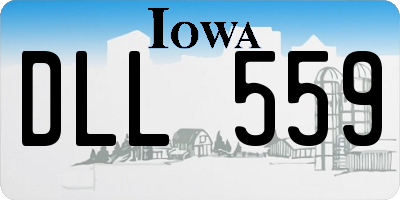 IA license plate DLL559