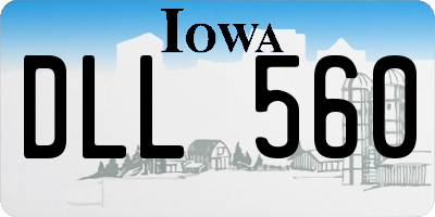 IA license plate DLL560