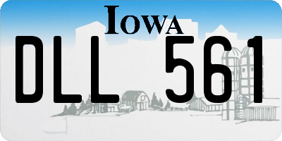 IA license plate DLL561