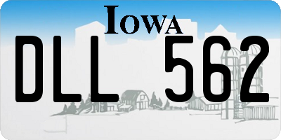 IA license plate DLL562