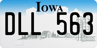 IA license plate DLL563