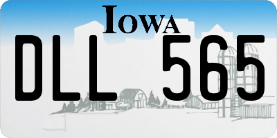 IA license plate DLL565