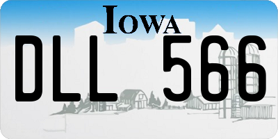 IA license plate DLL566