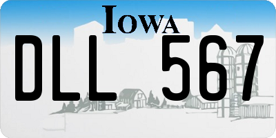 IA license plate DLL567
