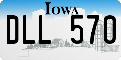 IA license plate DLL570