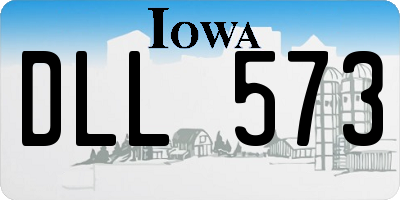 IA license plate DLL573