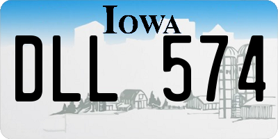 IA license plate DLL574
