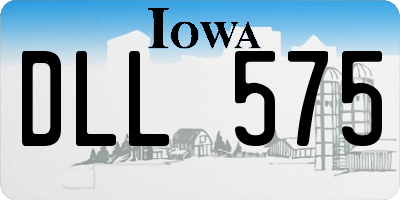 IA license plate DLL575