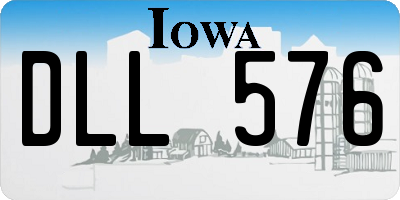 IA license plate DLL576