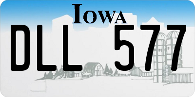IA license plate DLL577