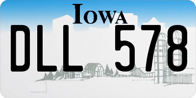 IA license plate DLL578