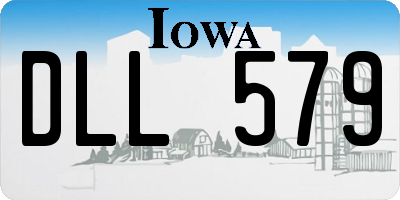 IA license plate DLL579