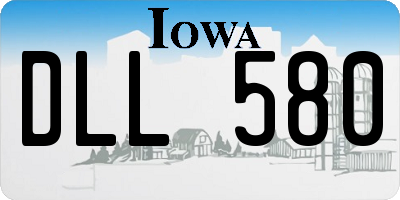 IA license plate DLL580