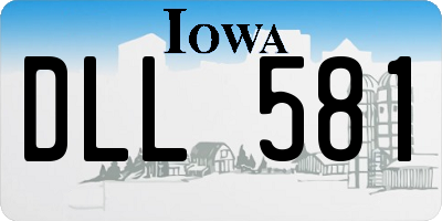 IA license plate DLL581