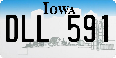 IA license plate DLL591