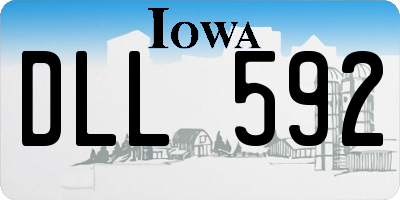 IA license plate DLL592