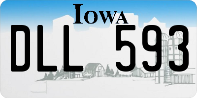 IA license plate DLL593