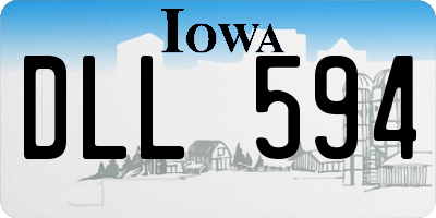 IA license plate DLL594