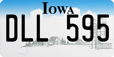 IA license plate DLL595