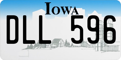 IA license plate DLL596