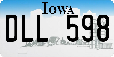 IA license plate DLL598