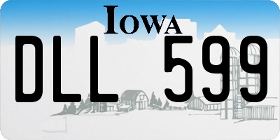IA license plate DLL599