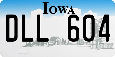 IA license plate DLL604