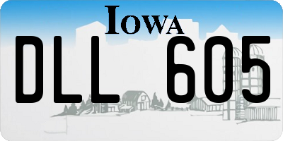 IA license plate DLL605