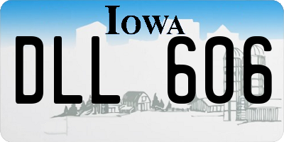 IA license plate DLL606