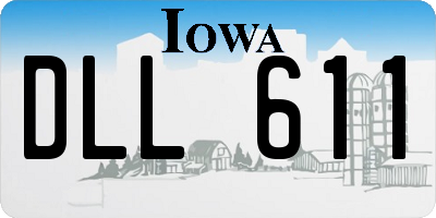 IA license plate DLL611