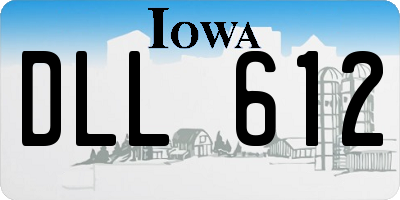 IA license plate DLL612
