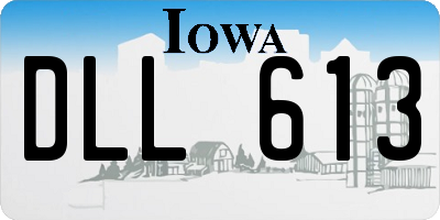 IA license plate DLL613
