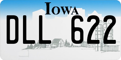 IA license plate DLL622