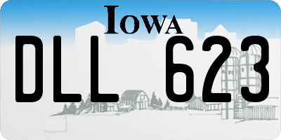 IA license plate DLL623