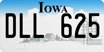 IA license plate DLL625