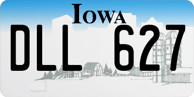 IA license plate DLL627