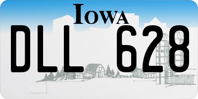 IA license plate DLL628