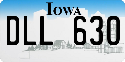 IA license plate DLL630