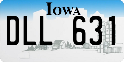 IA license plate DLL631