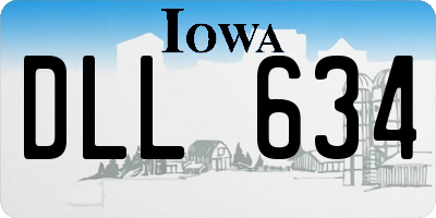 IA license plate DLL634