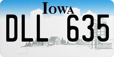 IA license plate DLL635