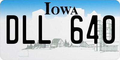 IA license plate DLL640