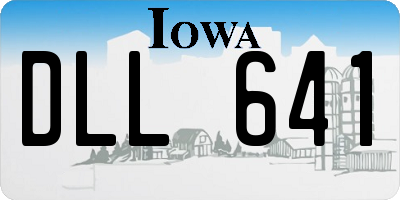 IA license plate DLL641