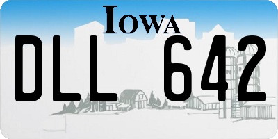 IA license plate DLL642