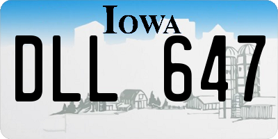 IA license plate DLL647