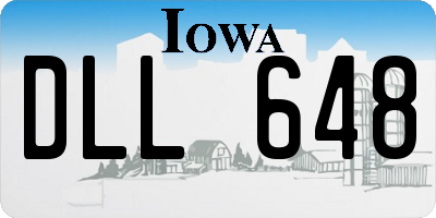 IA license plate DLL648