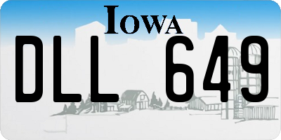 IA license plate DLL649