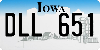 IA license plate DLL651