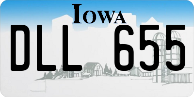 IA license plate DLL655